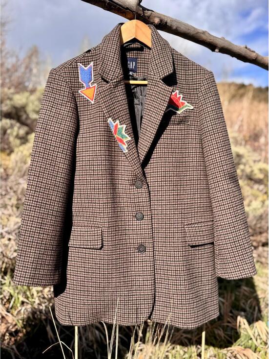 Jackets & Blazers - Upcycled GAP Plaid Blazer Brown Western Boyfriend Fit (S)